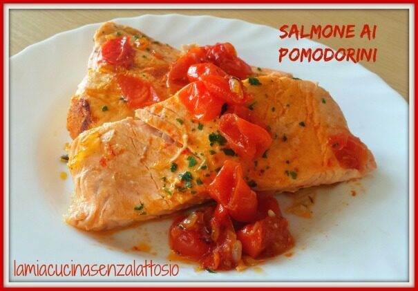 Salmone ai pomodorini in padella