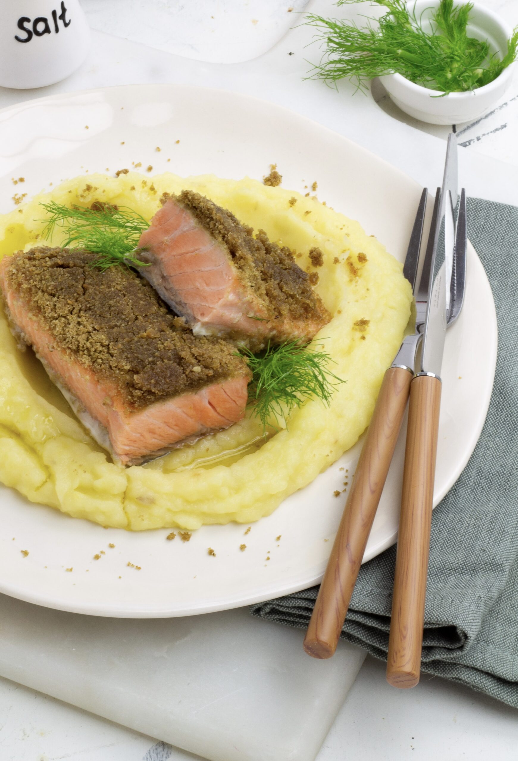 Salmone gratinato zenzero e limone