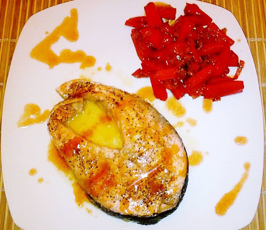 Salmone in salsa agrodolce al microonde