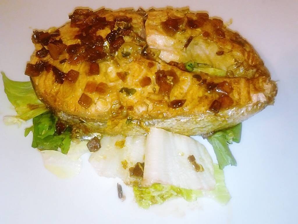 Salmone in salsa di soia al microonde