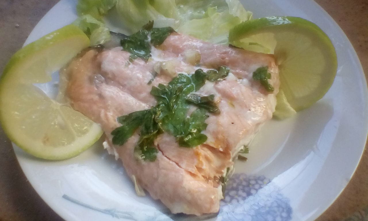 Salmone sfilettato al forno