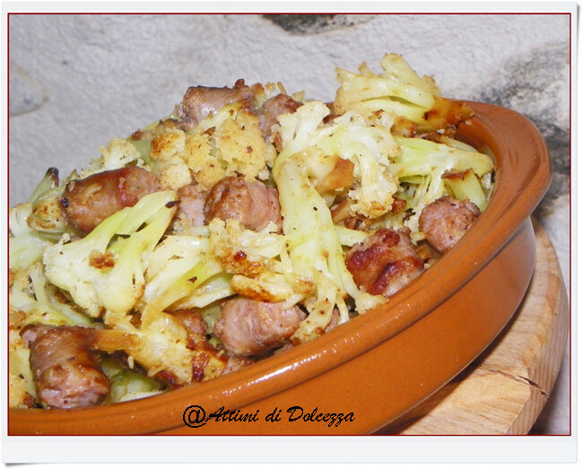 Salsiccia e cavolfiore in padella