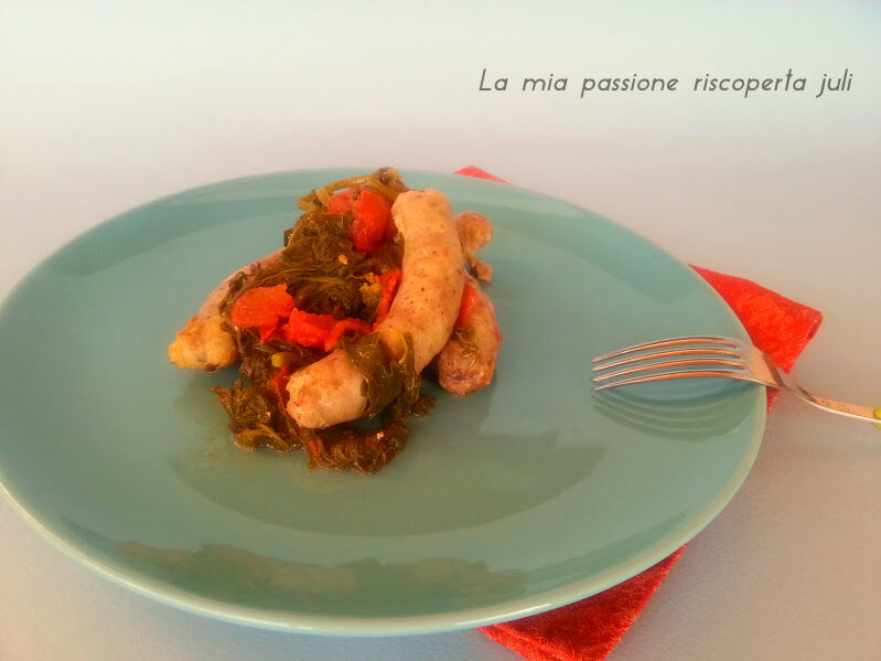 Salsiccia e qualeddu, verdura selvatica