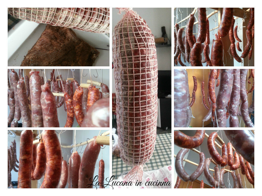 Salsiccia e salumi lucani fatti in casa