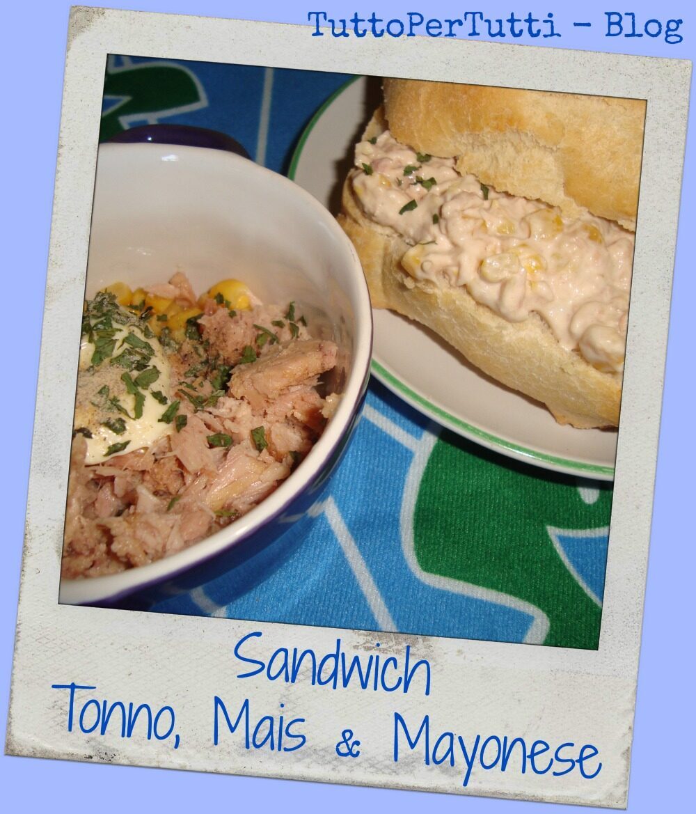 Sandwich di tonno, mais & mayonese