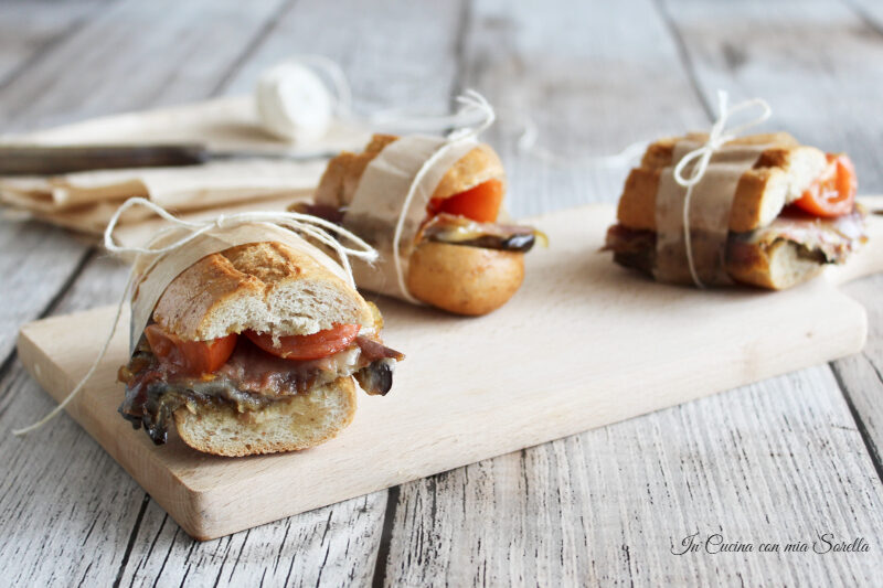 Sandwich speck e melanzana