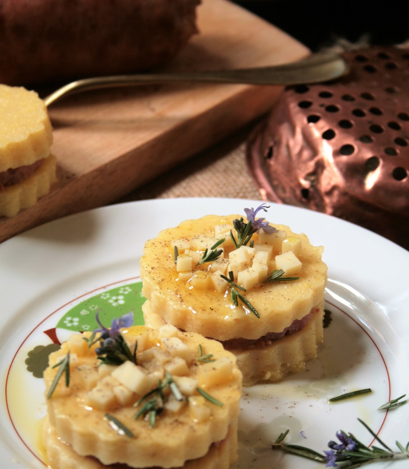 Sandwiches di polenta e cotechino