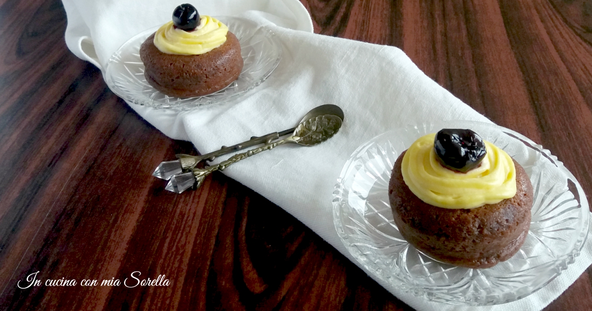 Savarin al cacao crema ed amarena