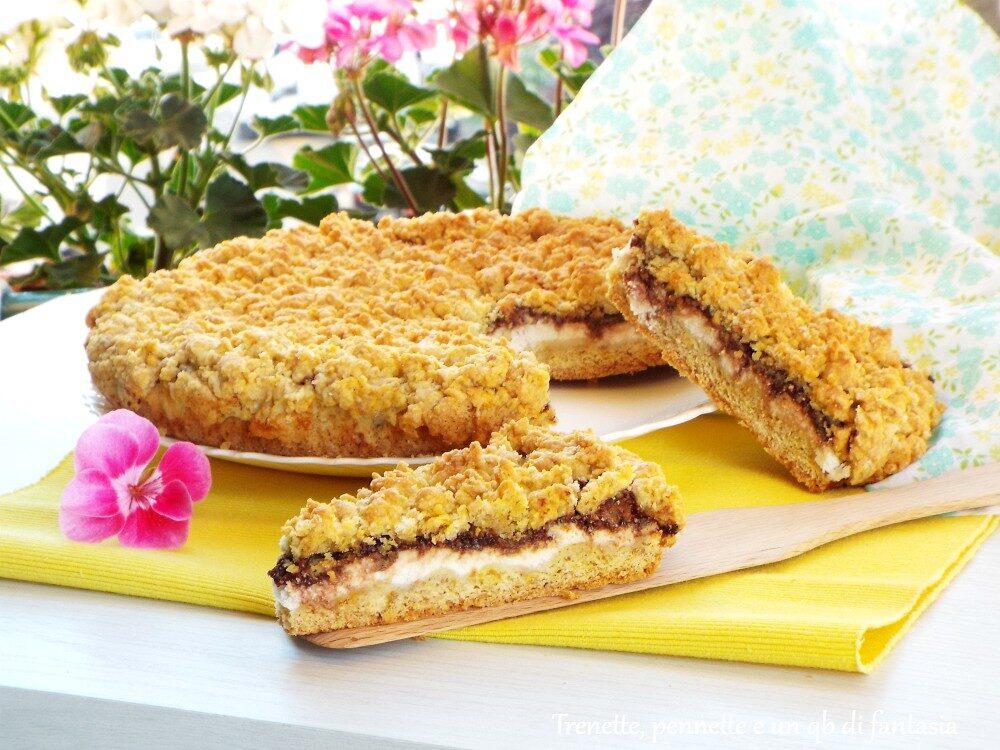 Sbriciolata al caffe ricotta e nutella