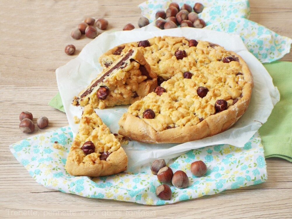 Sbriciolata alla nutella e pan di stelle..frolla senza burro