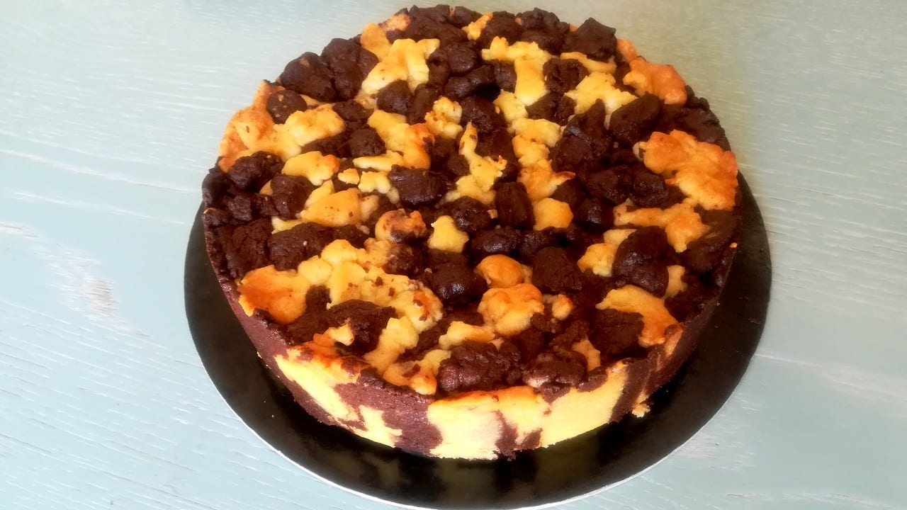 Sbriciolata bicolore ricotta e nutella, con o senza bimby