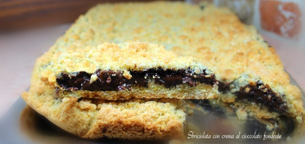Sbriciolata con crema al cioccolato fondente