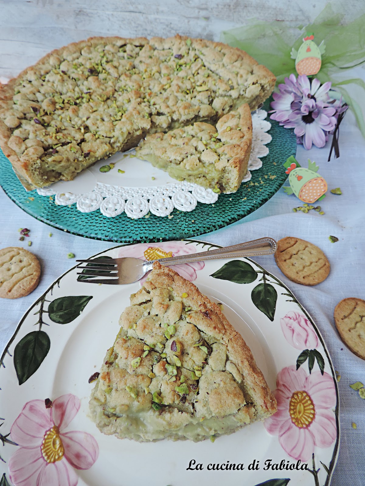 Sbriciolata con crema di pistacchio di bronte
