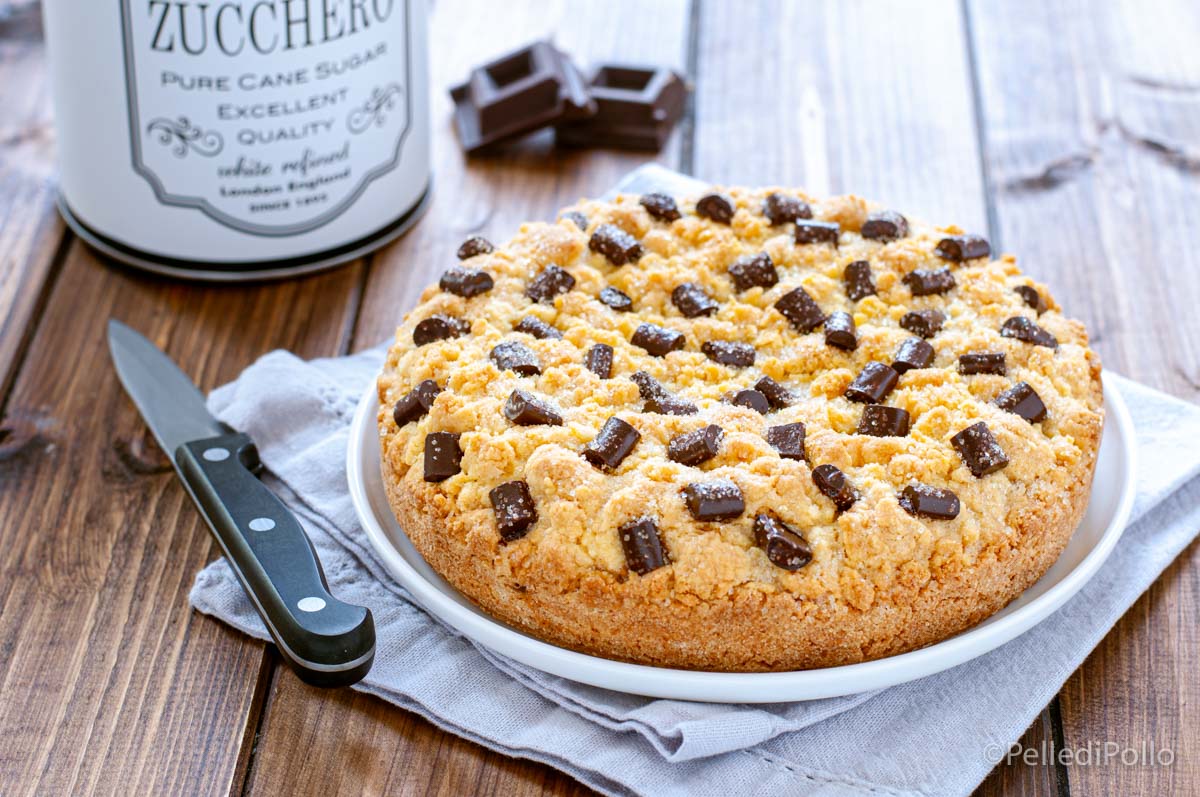 Sbriciolata con ricotta e cioccolato