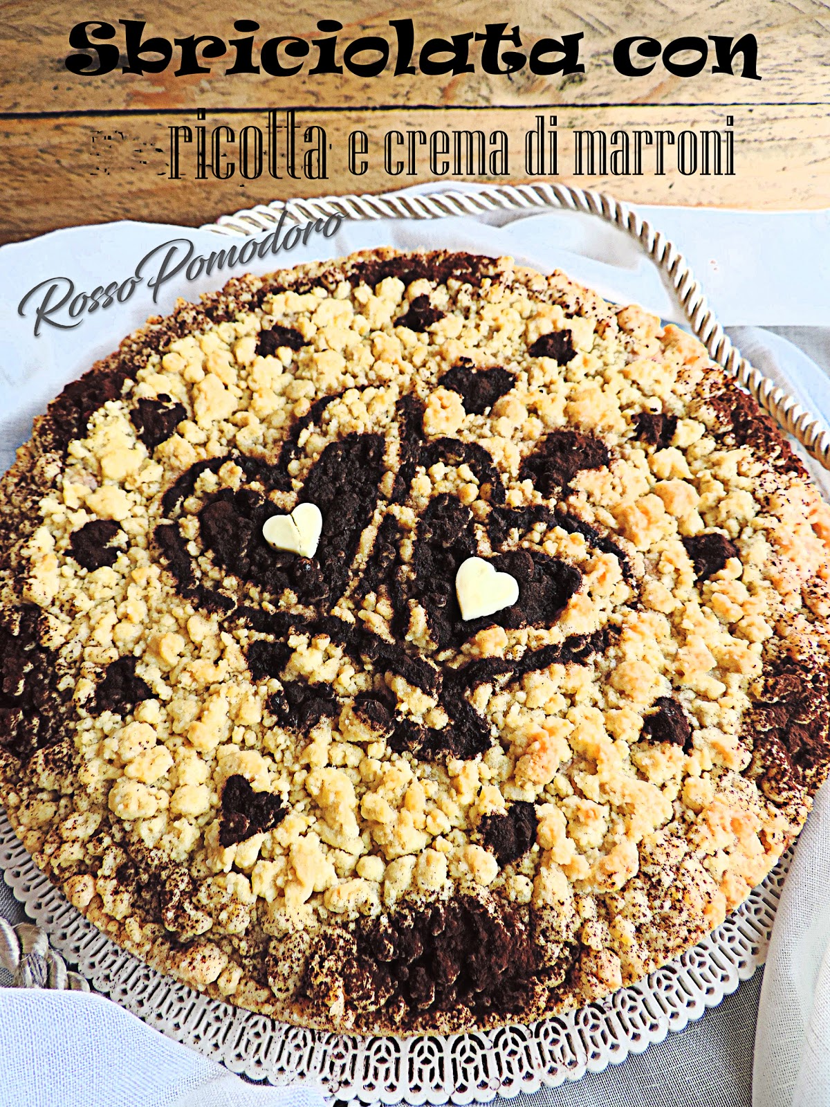 Sbriciolata con ricotta e crema di marroni