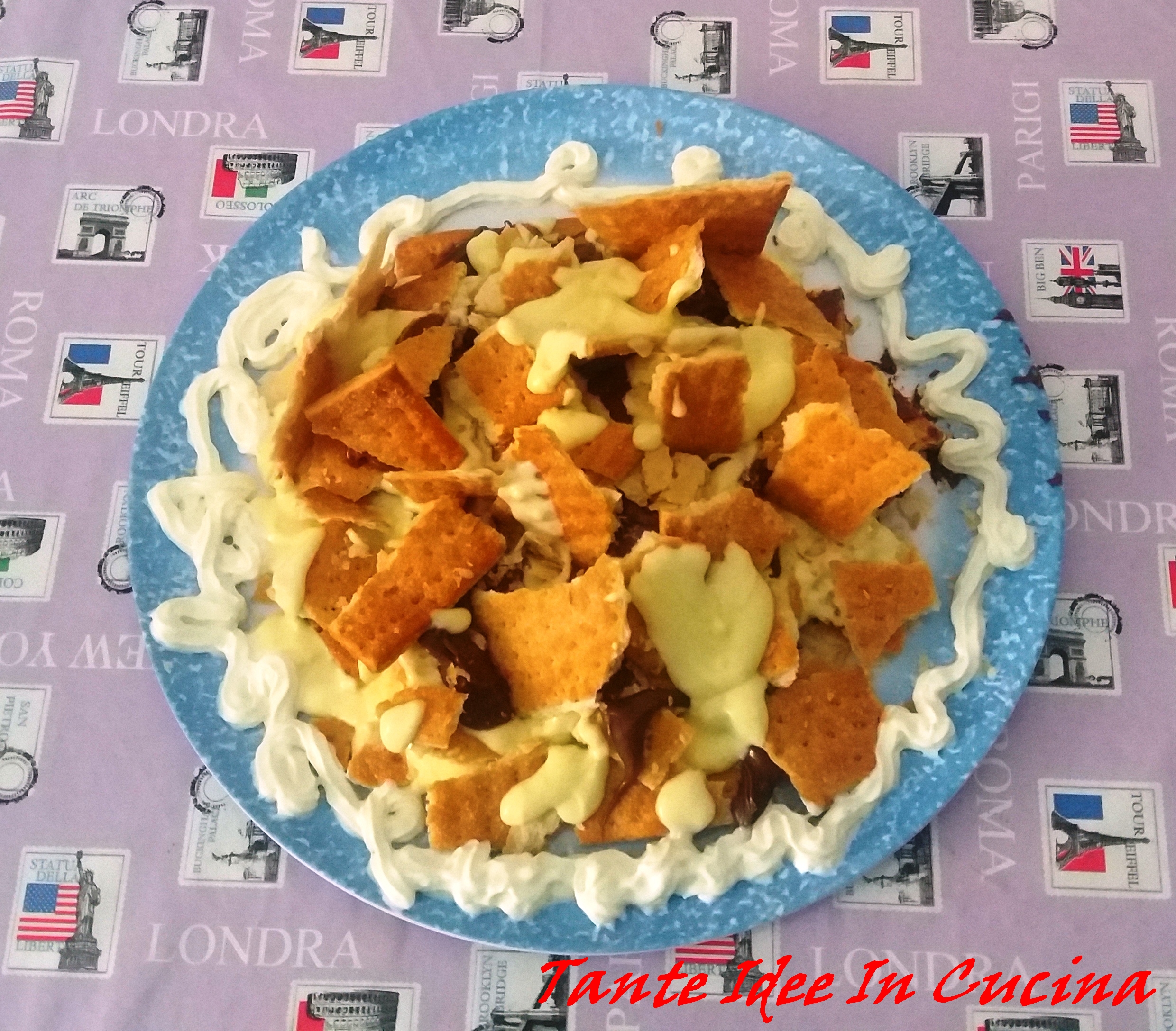 Sbriciolata di millefoglie con nutella & crema chantilly