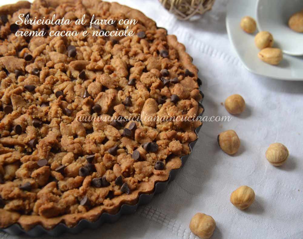 Sbriciolata farro crema cacao nocciole