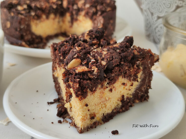 Sbriciolata fit e light cacao e crema pasticcera