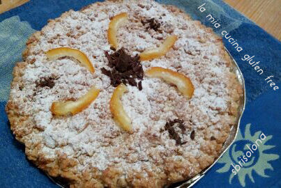 Sbrisolona  gluten free al cioccolato e arancia candita