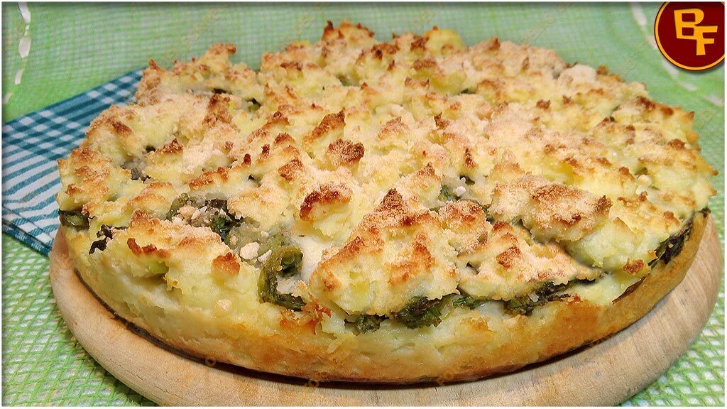 Sbrisolona salata di patate broccoli e mozzarella di bufala