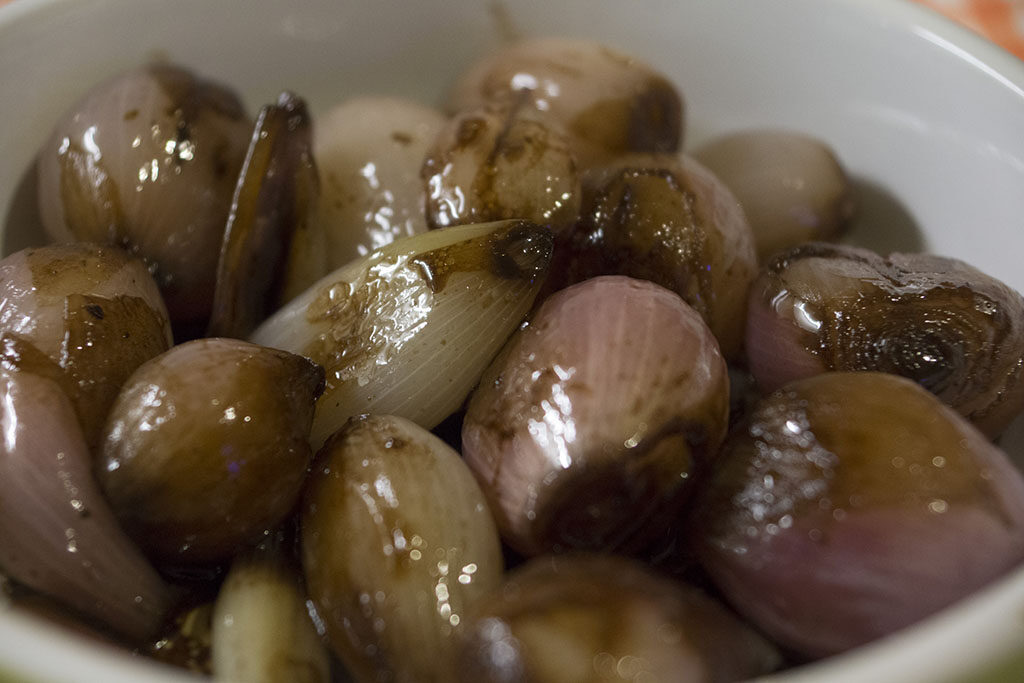 Scalogni con aceto balsamico