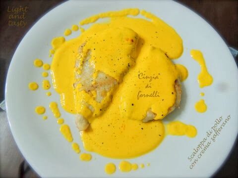 Scaloppa di pollo con crema zafferano