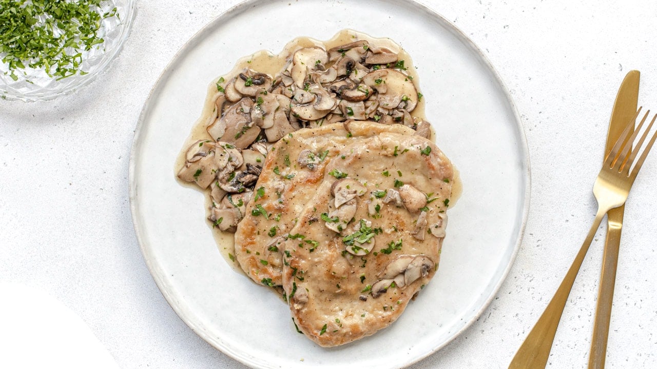 Scaloppine ai funghi vegane
