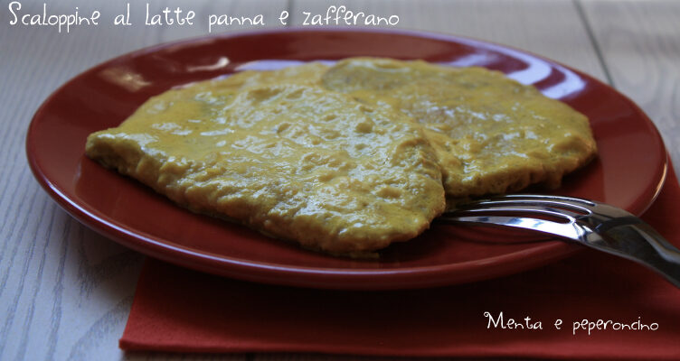 Scaloppine al latte panna e zafferano