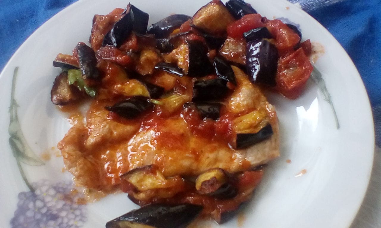Scaloppine con melanzane a funghetti
