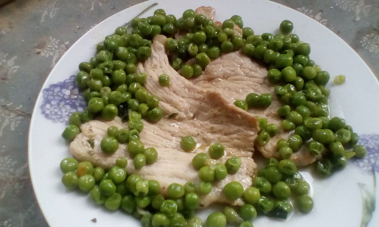 Scaloppine con piselli