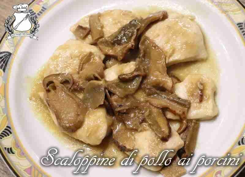 Scaloppine di pollo ai funghi porcini