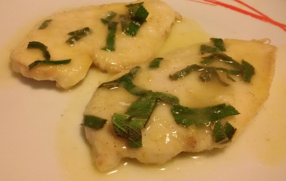 Scaloppine di pollo salvia e limone