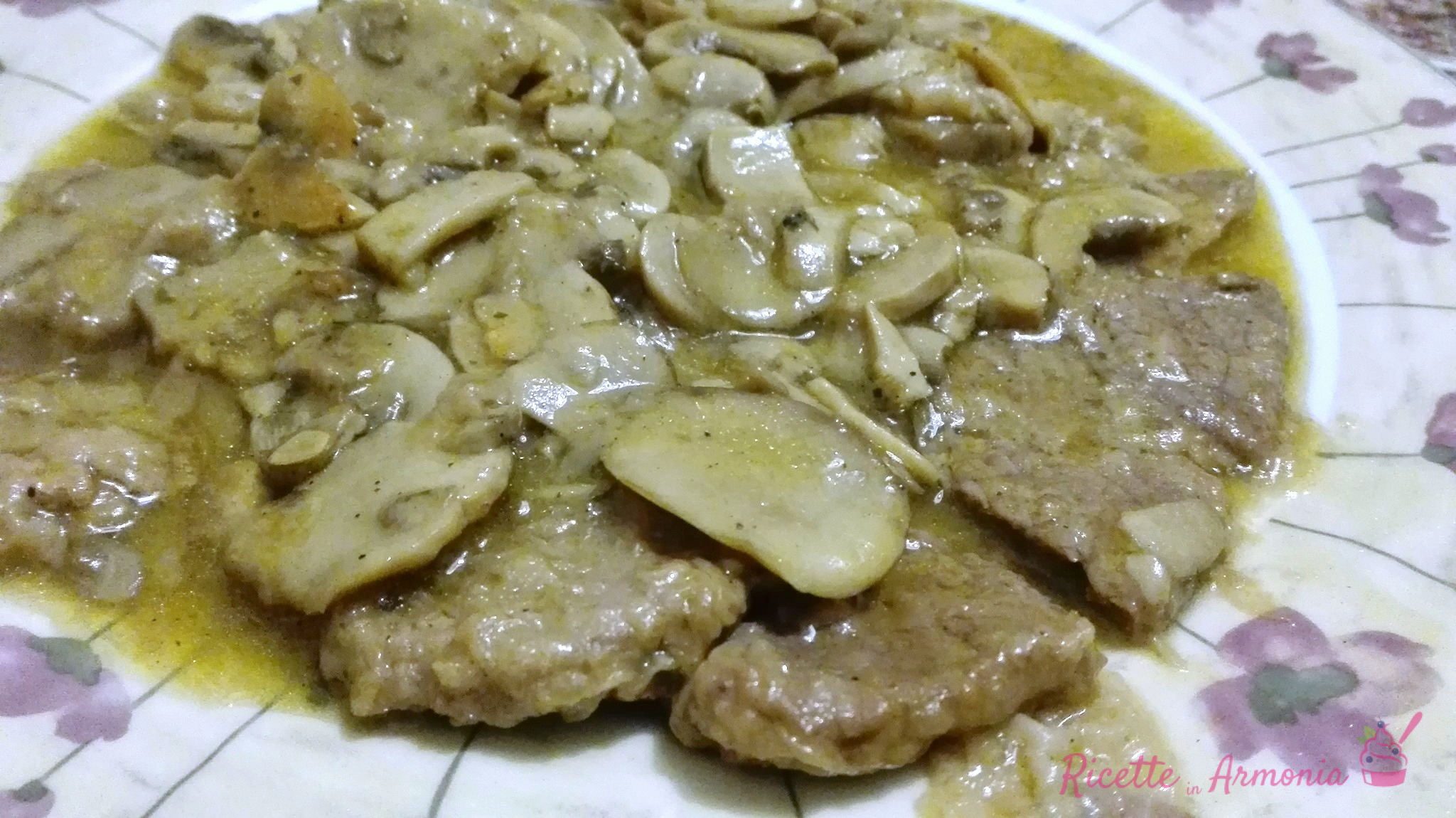 Scaloppine di vitello ai funghi