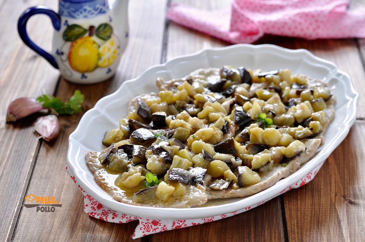 Scaloppine di vitello alle melanzane
