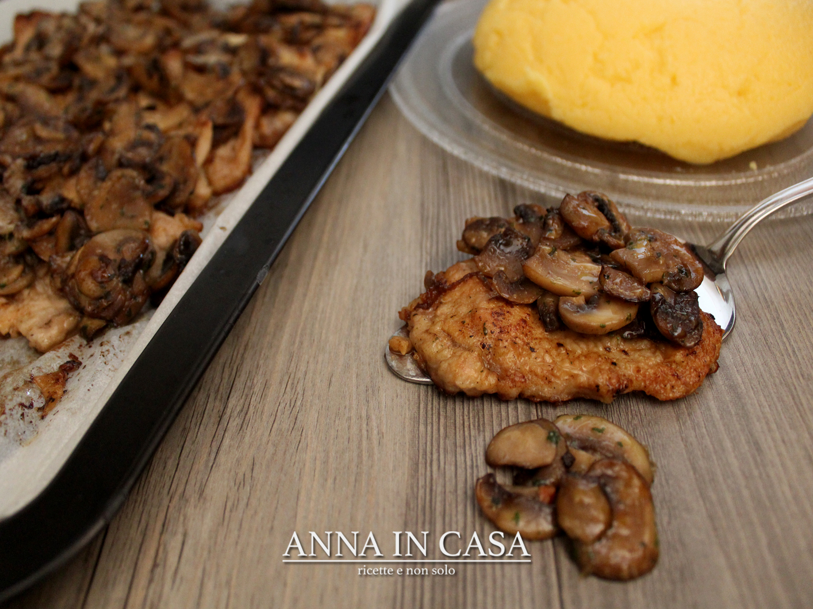 Scaloppine di vitello con funghi a modo mio