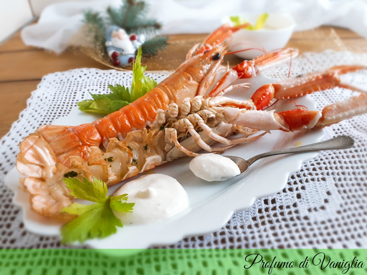 Scampi con salsa allo zenzero