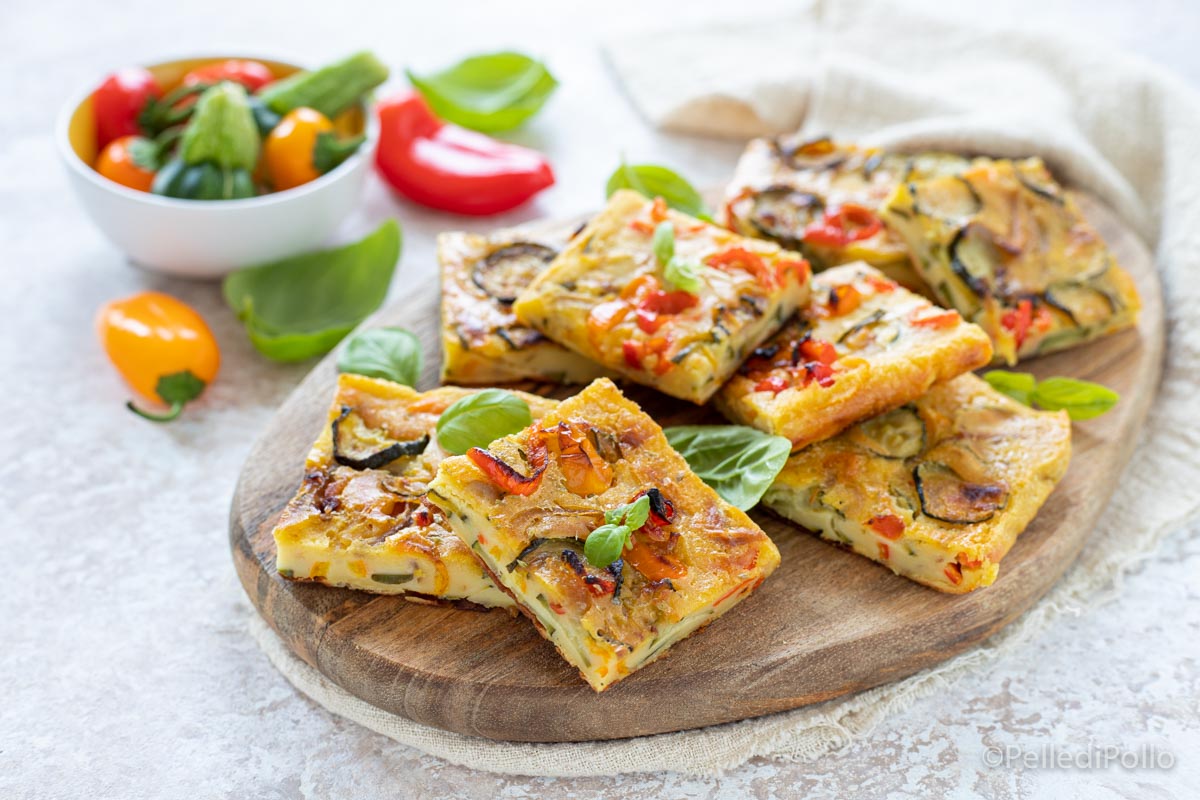 Schiacciata alle verdure con farina di ceci