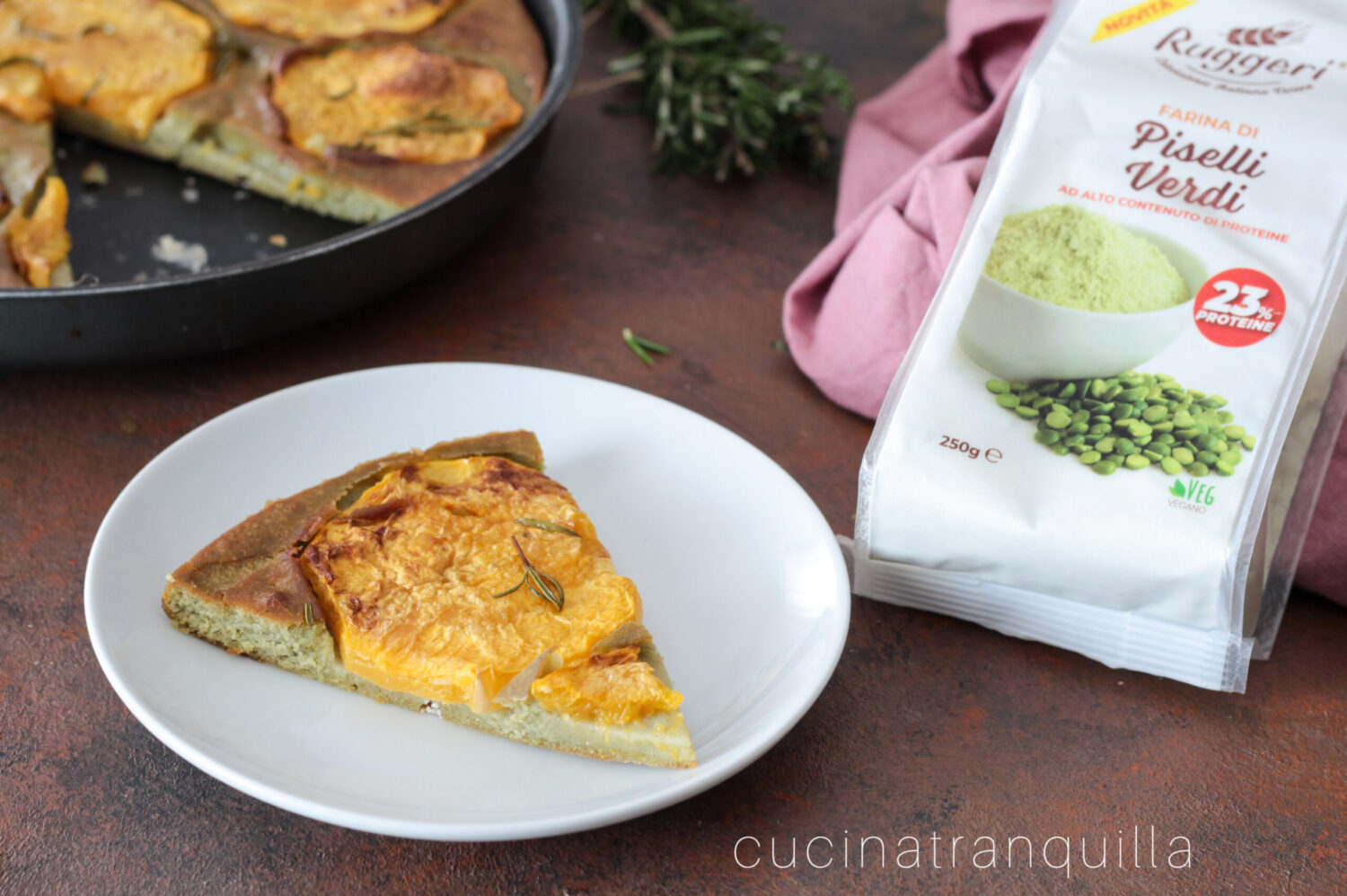 Schiacciata con farina di piselli