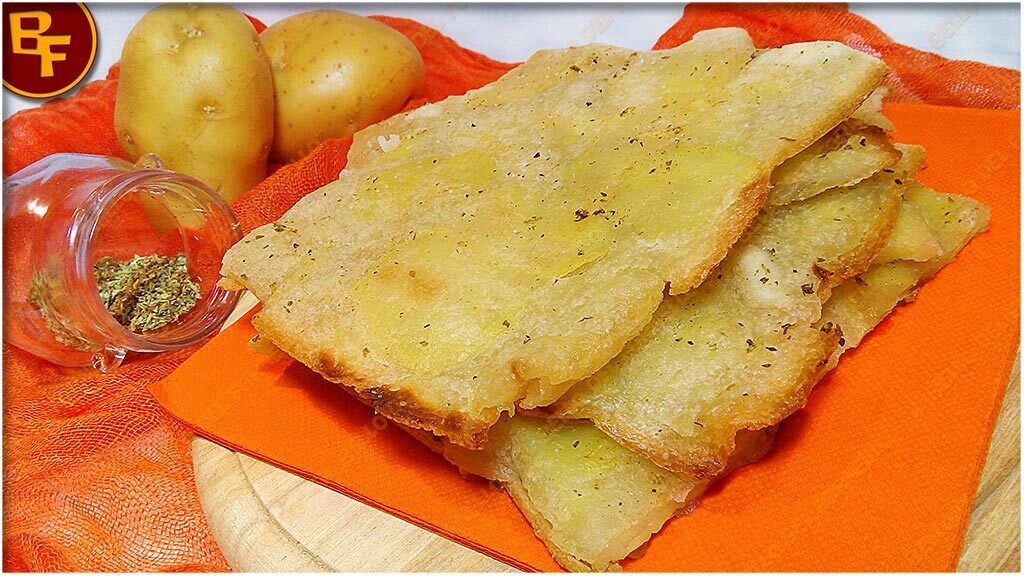 Schiacciata veloce di patate ed origano senza lievito