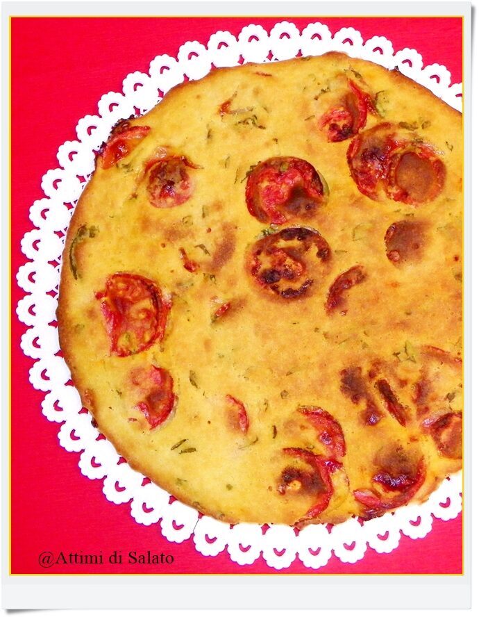 Schiacciatina pomodoro e basilico