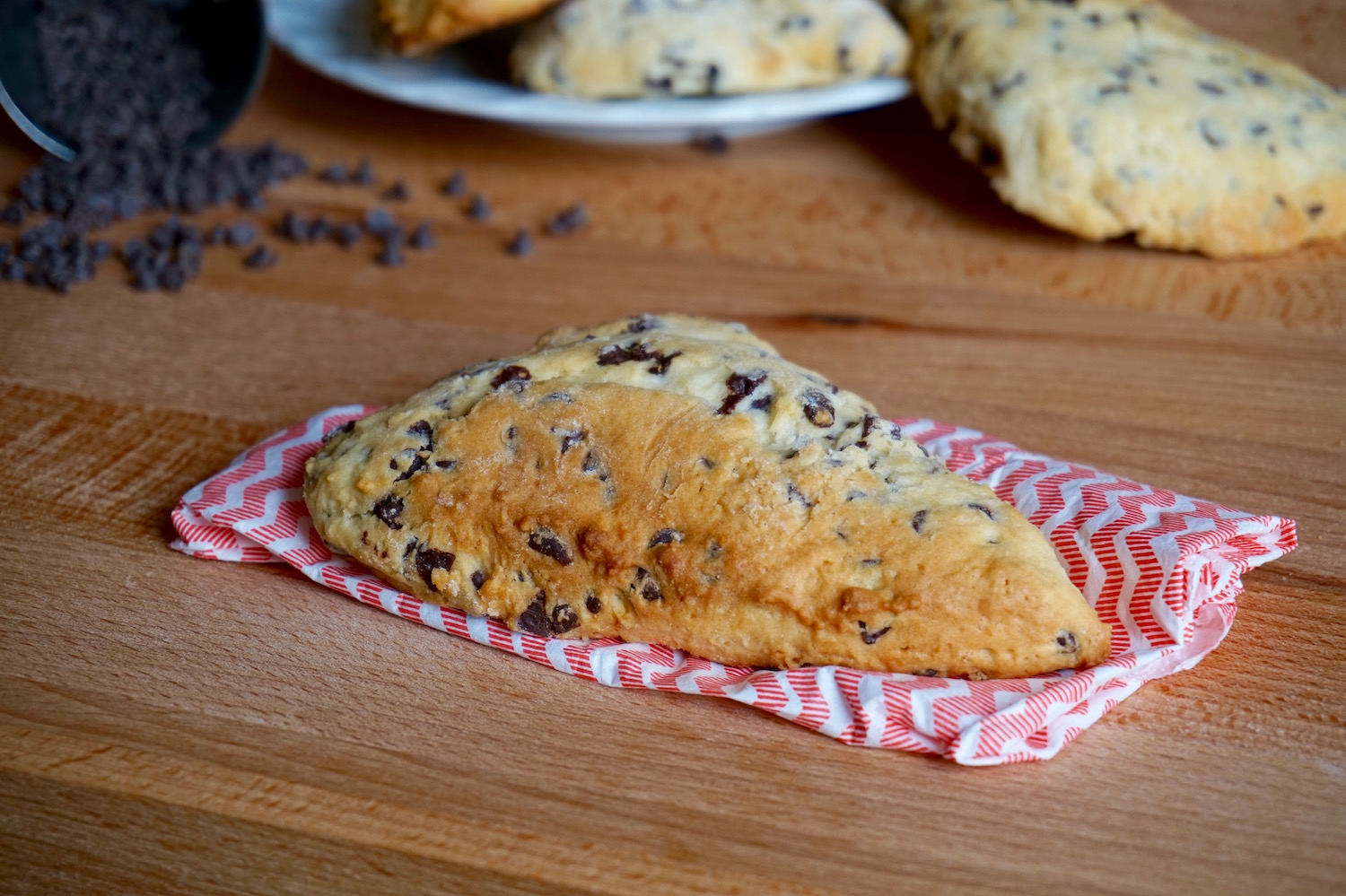 Scones con gocce di cioccolato