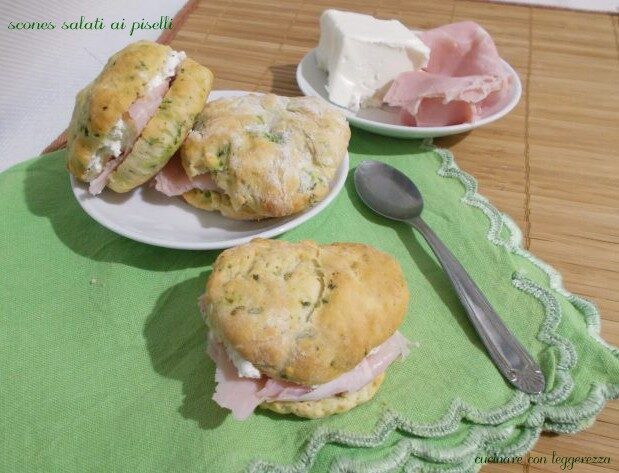 Scones salati ai piselli