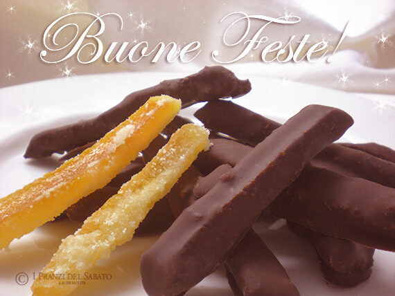 Scorzette d’arancia candite ricoperte al cioccolato