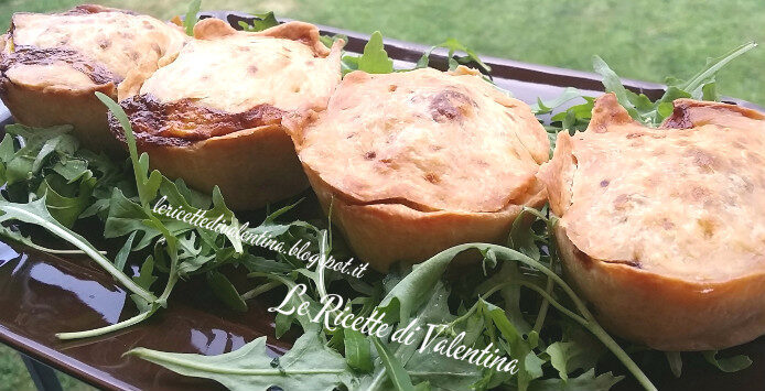 Scrigni di pasta all’olio alle zucchine e prosciutto cotto cotti nella friggitrice ad aria