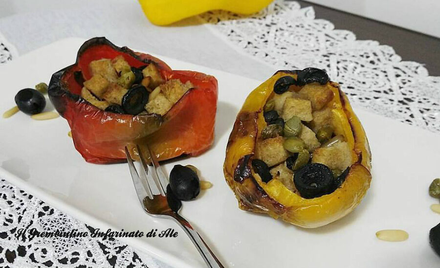 Scrigni di peperoni ai pinoli