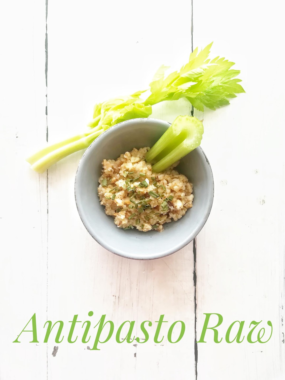 Sedano raw, l’antipasto vegano