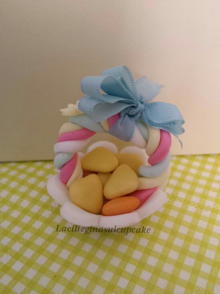 Segnaposto di pasqua in pasta di zucchero