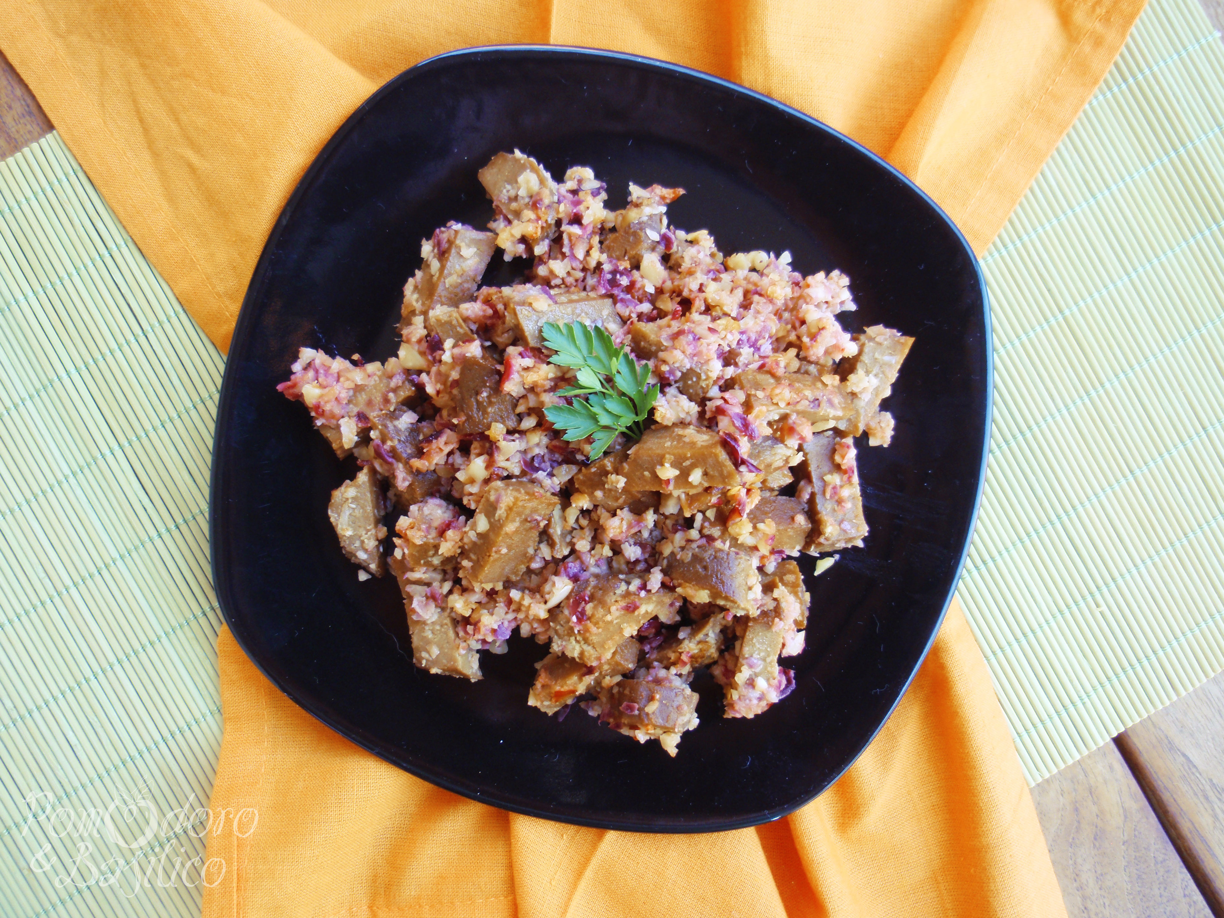 Seitan con salsa di mandorle all’orientale