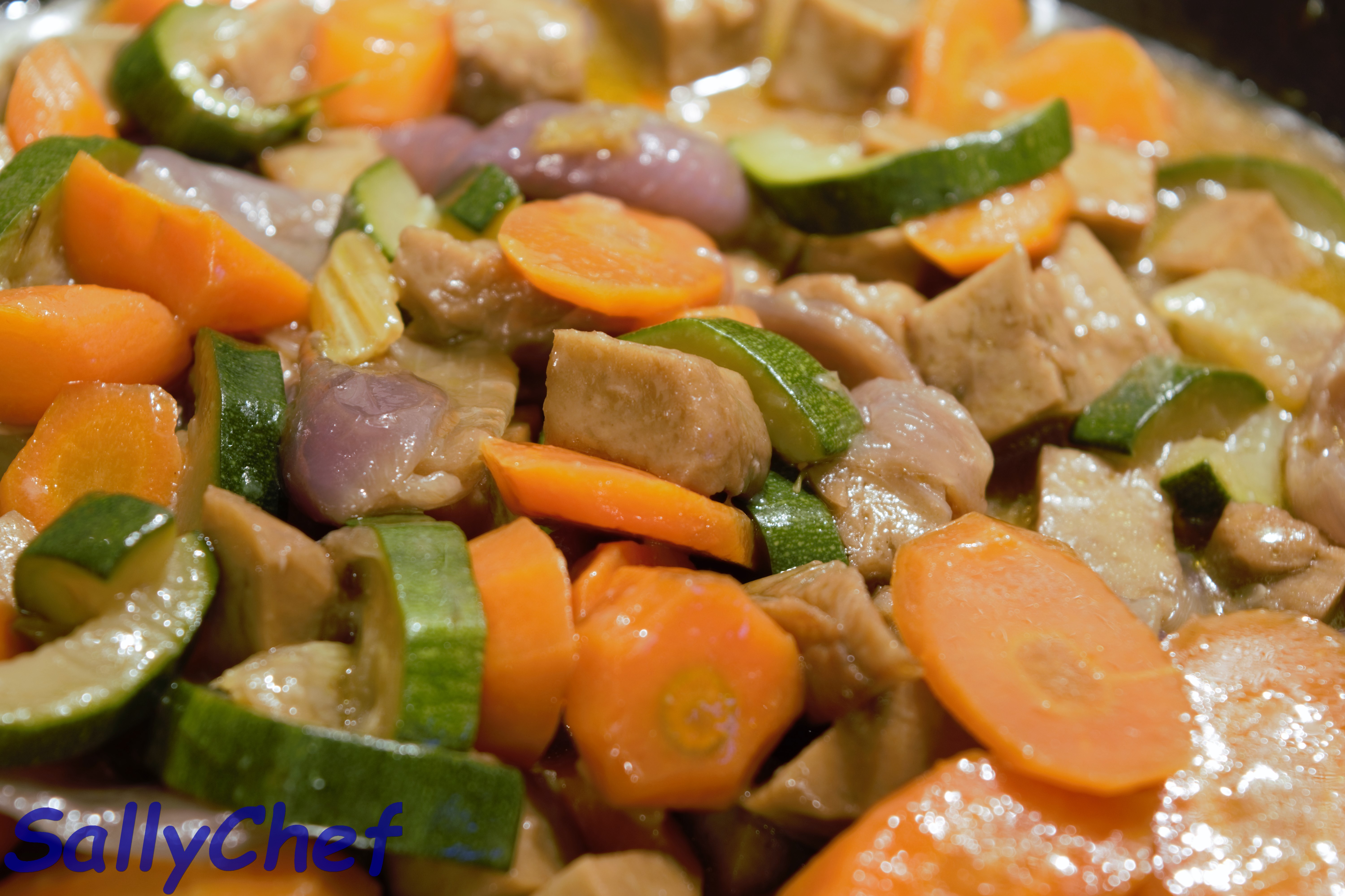 seitan, questo sconosciuto e lo spezzato con verdure
