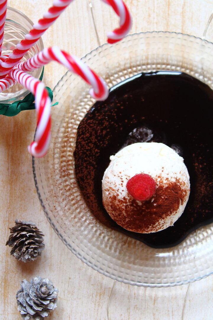 Semifreddo alla vaniglia con salsa al cioccolato